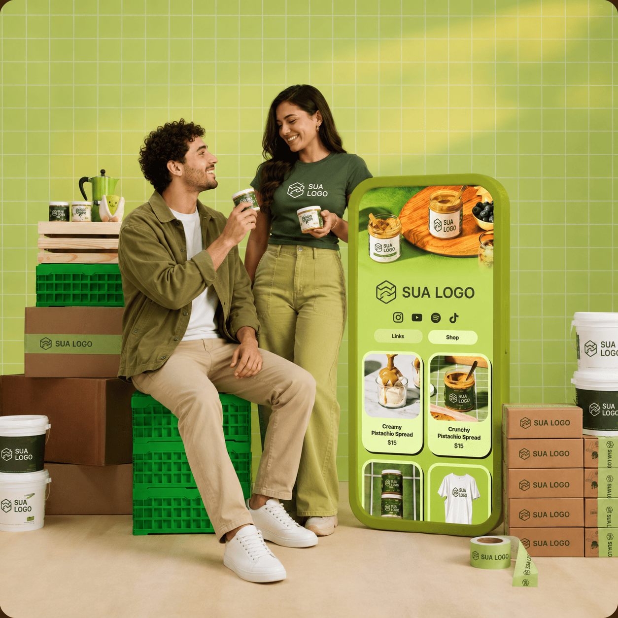 Empreendedores usando BioLink Express